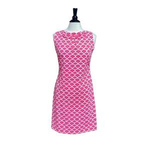 Katherine Way Pink & White Sleeveless Dress Sheath Size Small NEW